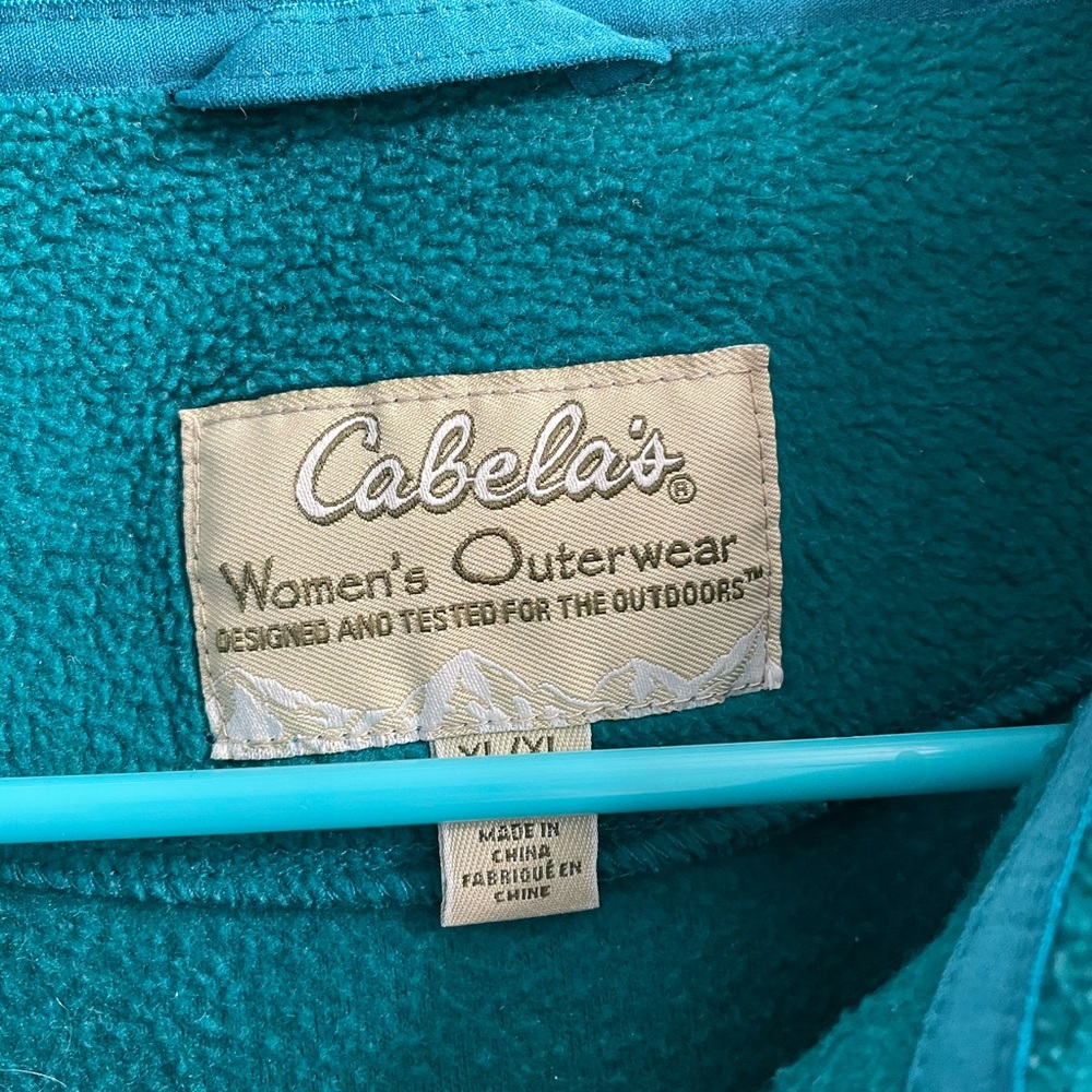 Cabelas logo fleece zip front jacket size xl - Picture 2 of 8